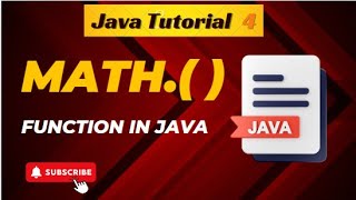 Basics Math function in Java  Java Tutorial [upl. by Einehpets]