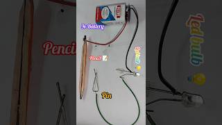 led with pencil  led bulb project  led light pencil experiment shorts diy yt ledbulb [upl. by Aleksandr]