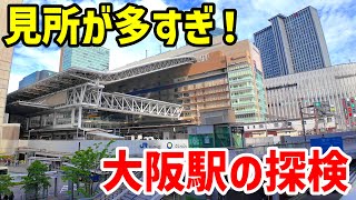 【1日楽しめる】巨大化が止まらない大阪梅田の駅探検ツアー【阪急→JR】【4K】2024年6月 [upl. by Refenej]