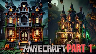 Halloween Witchwood Manor builds Minecraft [upl. by Etireuqram]