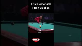 epic comeback efren reyes vs mike sigel shorts [upl. by Georas615]