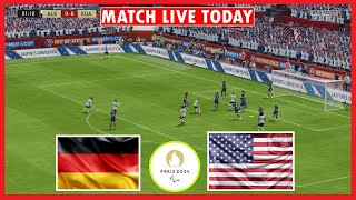 USA vs Germany LIVE  SEMIFINAL Womens Football Olympic Games Paris 2024  Match Live Today FIFA24 [upl. by Brear]