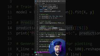 Linear Regression explained in 1 Minute challenge python regression chatgpt [upl. by Trella]