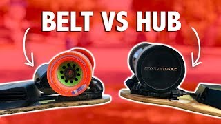 ELECTRIC SKATEBOARD belt vs hub motors [upl. by Acinej]