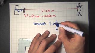 Licht lenzenformule fotocamera  voorbeeld  natuurkunde [upl. by Latreese237]