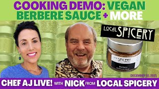 Vegan Berbere Sauce  More  Chef AJ LIVE with Nick Davoren of Local Spicery [upl. by Krauss]