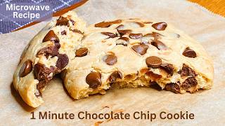 One Minute Chocolate Chip Cookies Recipe In Microwave  Single Serve Recipes [upl. by Notnef]