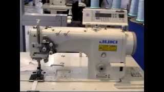 Juki LH41287 Twin Needle UBT Machine [upl. by Roobbie358]