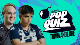 Trivia and Lore  LEC Pop Quiz  2023 Summer [upl. by Aniela]