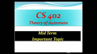 Cs402 Midterm Important Topic  Midterm Preparation  Midterm Preparation 2022 [upl. by Ateval995]