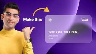Create a Modern Glassmorphism Card in 4 Minutes  Figma Tutorial [upl. by Miculek]