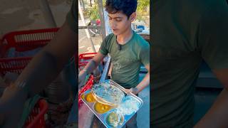 ₹50 12 year old Hardworking boy selling street food thali 🥹 ll Street food thali  shorts thali [upl. by Charpentier915]