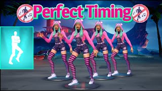 PERFECT TIMING Fortnite Emotes 15 Starlit Rollie Beatzbunny [upl. by Chance418]