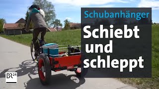 Mit Elektromotor u Funksteuerung Tüftler verbessert Schubanhänger fürs Fahrrad  Abendschau  BR24 [upl. by Tooley]