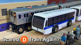 Munipals MTA Scared D Train Delays New York Buses At Bay 50 Street  Subway Mini Clip Trainman6000 [upl. by Annazor]