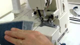 Singer 14U132 overlocker sewing machine [upl. by Ocsicnarf246]