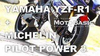 ヤマハ YZFR1  ミシュラン・パイロットパワー3 バイク試乗レビュー YAMAHA YZFR1  PILOT POWER 3 REVIEW [upl. by Boardman]