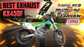 Kawasaki KX450F Exhaust Sound 🔥 FMFSupermotoYoshimuraReviewModsUpgradeAkrapovicPro Circuit [upl. by Resaec]