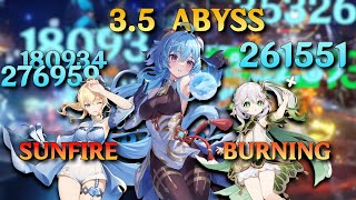 GODLY SUNFIRE x BURNING C6 Ganyu MELTS v35 ABYSS  Melt Ganyu Team Comps Showcase [upl. by Anilahs]