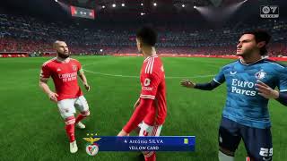 Gameplay FC 24  SL Benfica  Feyenoord  Champions League  2024 [upl. by Irahc]