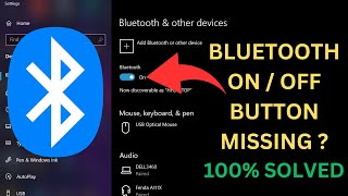 Bluetooth On Off Button Is Missing In Windows 10  Bluetooth not working PC and Laptop Windows 10 [upl. by Justino843]