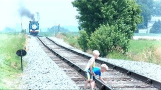 Children On Train Tracks While Train Is Approaching [upl. by Eliason655]