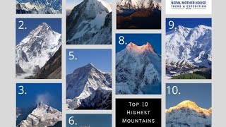 Top 10 highest mountains of the world [upl. by Hazeefah]