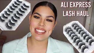 25 CENT LASHES 2021 ALI EXPRESS LASH HAUL amp TRYON  Desi Hernandez [upl. by Eimaral]