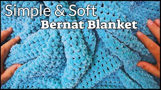 Crochet this SUPER EASY Bernat Blanket [upl. by Metah]