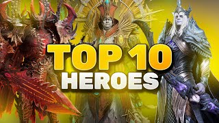 TOP 10 HEROES in WATCHER OF REALMS 2024 Update [upl. by Qiratla]