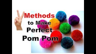 How to make Pom Poms DIY Full Tutorial without pom pom maker  Pom Pom DIY  Pom Pom Craft [upl. by Asilana]