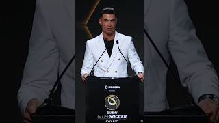 Relive the magic of Cristiano Ronaldo expressing his love for Dubai at the Globe Soccer Awards 🫶🏆 [upl. by Nosrac]