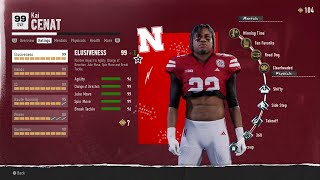 99 OVERALL GLITCH IN ROAD TO GLORY NCAA 25 AFTER PATCH [upl. by Aisatnaf990]