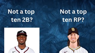 Josh Hader not a top 10 RP Ozzie Albies not a top 10 2B According to MLB Networkno [upl. by Issor619]