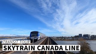 4K60fpsFull Canada Line Ride SkyTrain YVR Airport to Waterfront  Transit Tour [upl. by Nosoj]