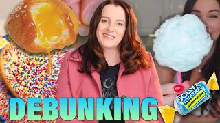 Debunking Jolly Rancher cotton candy deepfried frozen eggs heat treated flour   Ann Reardon [upl. by Iover]