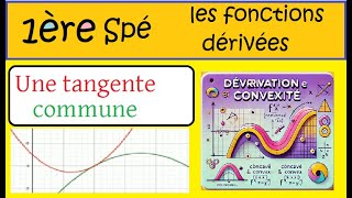 Première Spé maths Dérivation Une tangente commune [upl. by Yrotciv]