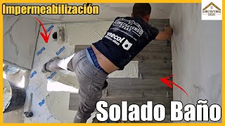 🔶Como SOLAR un BAÑO🔶e IMPERMEABILIZAR Con PORCELANICO Imitación MADERA [upl. by Rramal767]