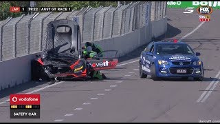 Bates HARD Start Crash  Aussie GT  Townsville 2017 [upl. by Grassi]