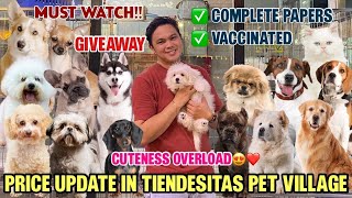 UPDATED PET PRICE LIST IN TIENDESITAS PET VILLAGE🐶🐱🐾100 LEGIT PURE BREEDS MUST WATCH JUNE 2023 [upl. by Nochur]