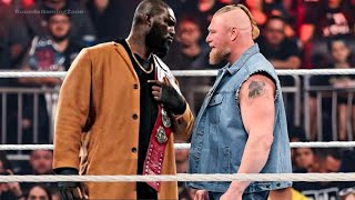 WWE FULL MATCH  Brock Lesnar Vs Omos Jordan  WrestleMania Live Full Match [upl. by Nwahsiek]