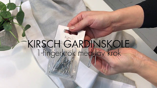 Kirsch Gardinskole  1fingerkrok med lav krok [upl. by Eeladnerb]