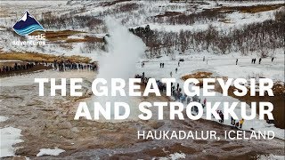 The Great Geysir and Strokkur  Haukadalur Iceland [upl. by Ylrehs]