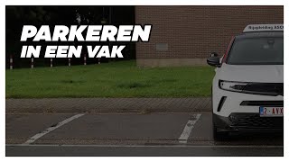 Hoe parkeren in een vak VOORUIT én ACHTERUIT  Manoeuvre op het rijexamen [upl. by Yttak686]