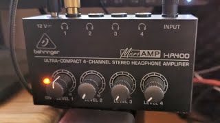 Behringer HA400 MicroAMP for SM7B DT770 Pro UR22C FetHead [upl. by Quirita255]