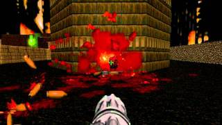 Brutal Doom  Mowing down a zombie with the Minigun [upl. by Enorel815]