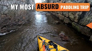 An absolutely ABSURD creek kayaking trip Kokopelli Moki Lite kayak winter paddling Söderhamn [upl. by Ck]