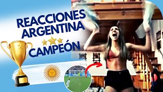 Reacciones hinchas Argentina campeón mundial instante Gol de Montiel [upl. by Aniela782]