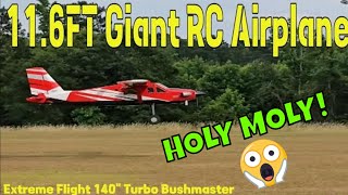 Epic Gigantic 116 Foot Rc Airplane Extreme Flight Bushmaster 140quot [upl. by Aihsi]