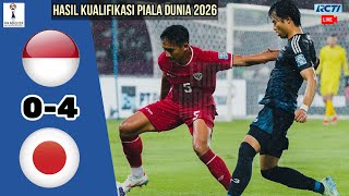 Hasil Timnas Indonesia vs JepangKlasemen Kualifikasi Piala Dunia 2026 Zona Asia TerbaruJadwal [upl. by Ecyned]